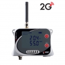 GSM temperature and humidity datalogger with connector for another temperature probe